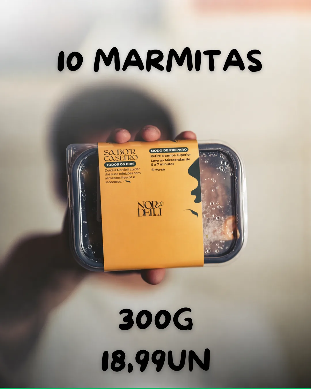 Monte 10 Marmitas (300g) | R$ 18,99/un