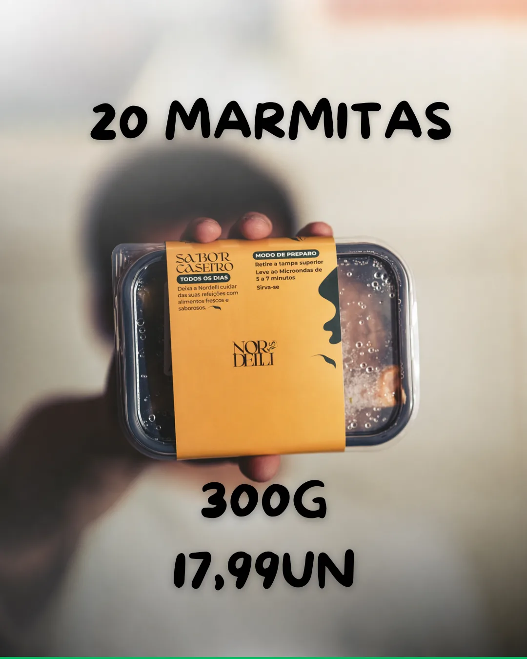 Monte 20 Marmitas (300g) | R$ 17,99/un
