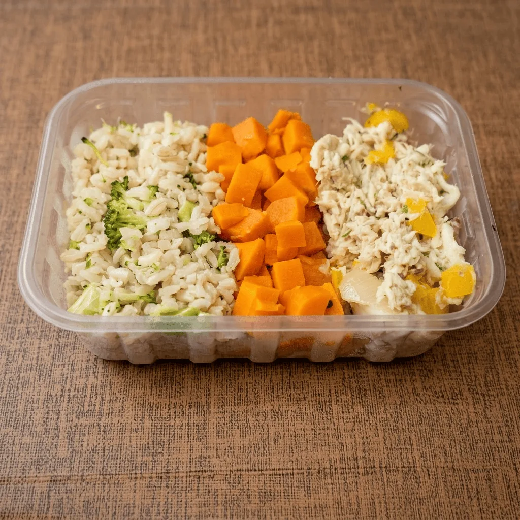 Tilápia com Arroz com Brócolis e Cenoura (300G)